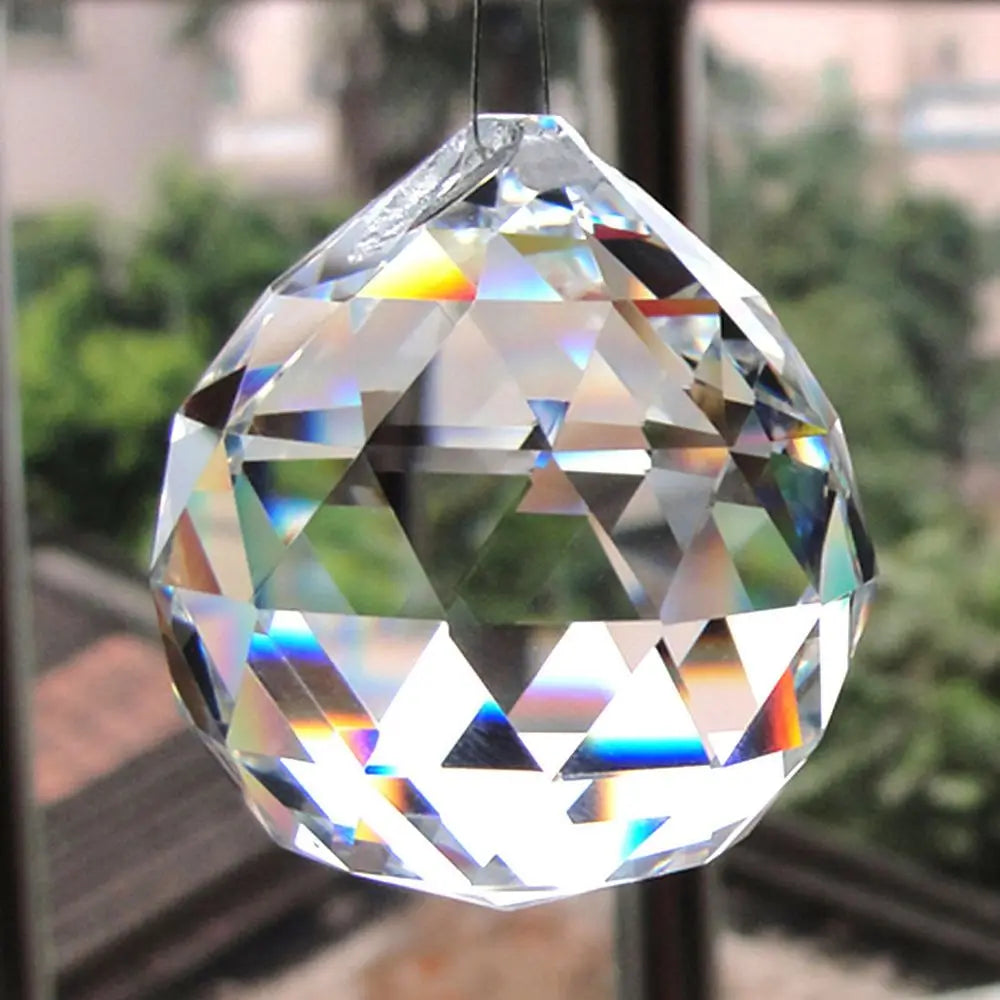 20/30/40/50MM Clear Crystal Feng Shui Lamp Ball Prism Rainbow Sun Catcher Wedding Decor Home Wedding Party Decoration Ornament