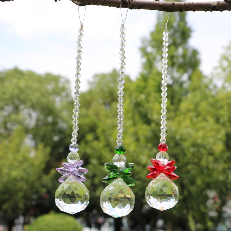 Crystal Ball Prism Chakra Suncatcher Rainbow Maker Crystal Ball Pendant Window Hanging Ornament Home Garden Wedding Decoration