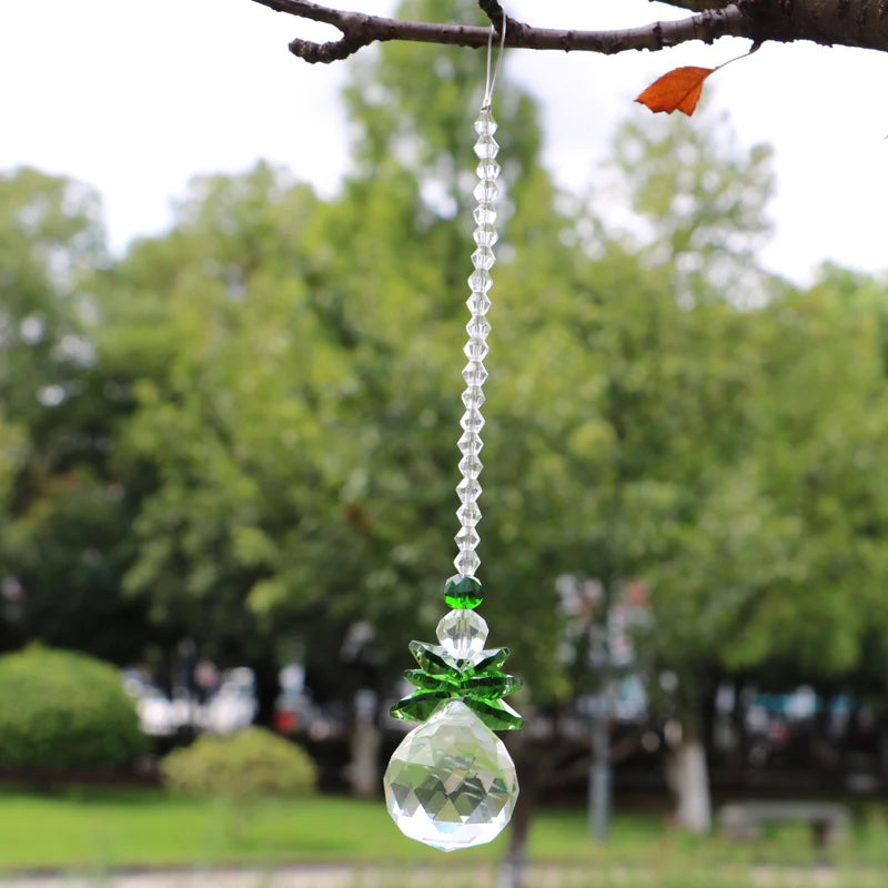 Crystal Ball Prism Chakra Suncatcher Rainbow Maker Crystal Ball Pendant Window Hanging Ornament Home Garden Wedding Decoration