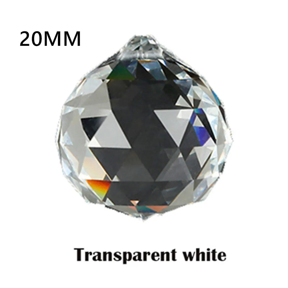 20/30/40/50MM Clear Crystal Feng Shui Lamp Ball Prism Rainbow Sun Catcher Wedding Decor Home Wedding Party Decoration Ornament