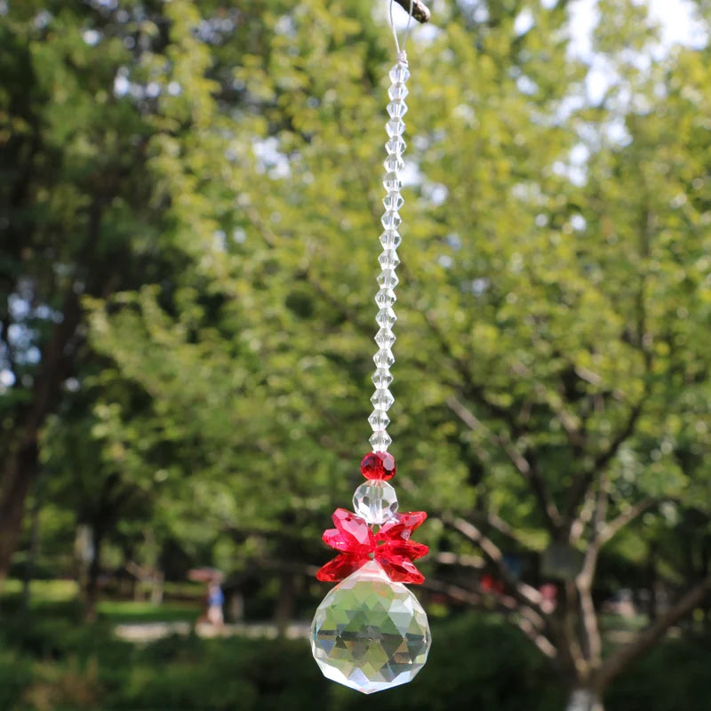 Crystal Ball Prism Chakra Suncatcher Rainbow Maker Crystal Ball Pendant Window Hanging Ornament Home Garden Wedding Decoration