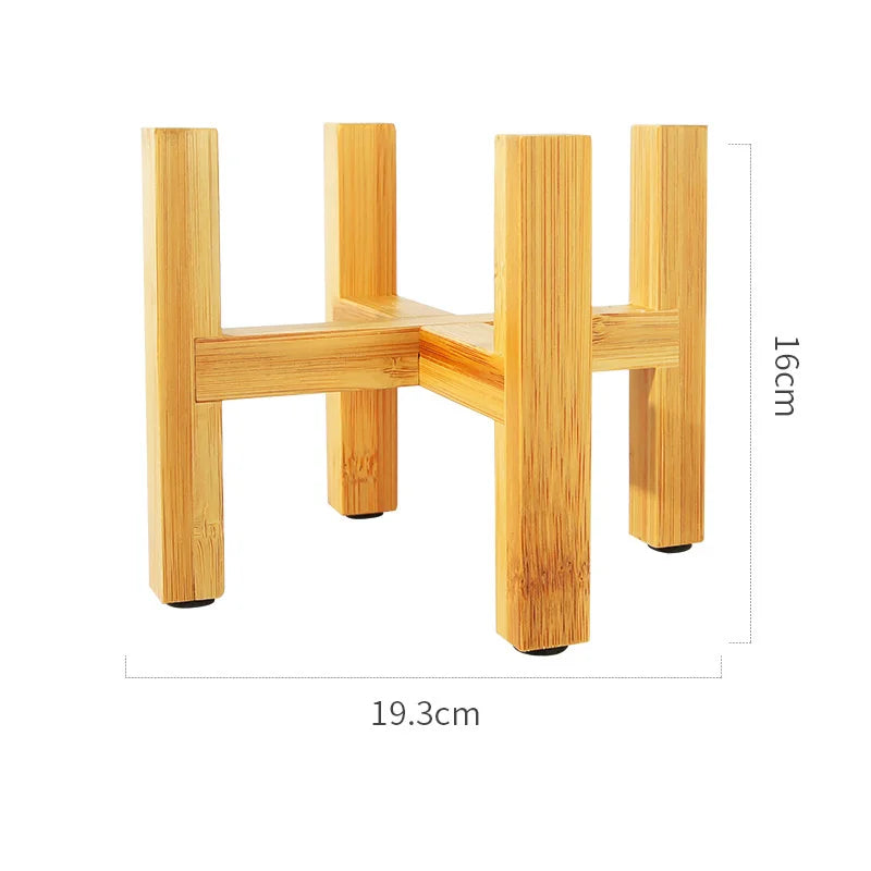 Bandejas para macetas de madera pequeñas y duraderas, soporte para macetas, soporte para bonsáis independiente y resistente, soporte para plantas de exhibición para interiores y jardines del hogar