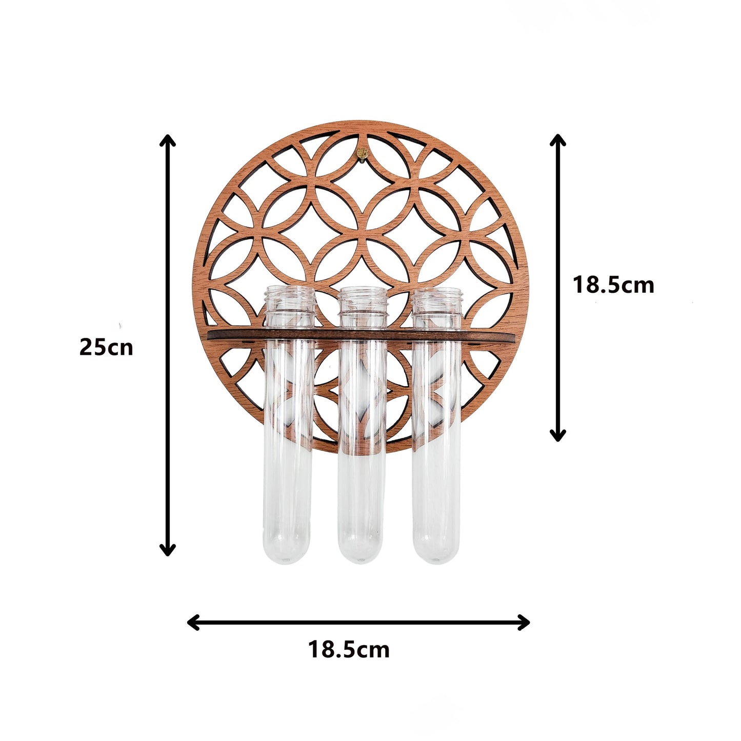 Wall Planters for Indoor Plants with 3 Plastic Test Tubes Plant Propagation Station for Home Office Plant Hanger Flower Vases