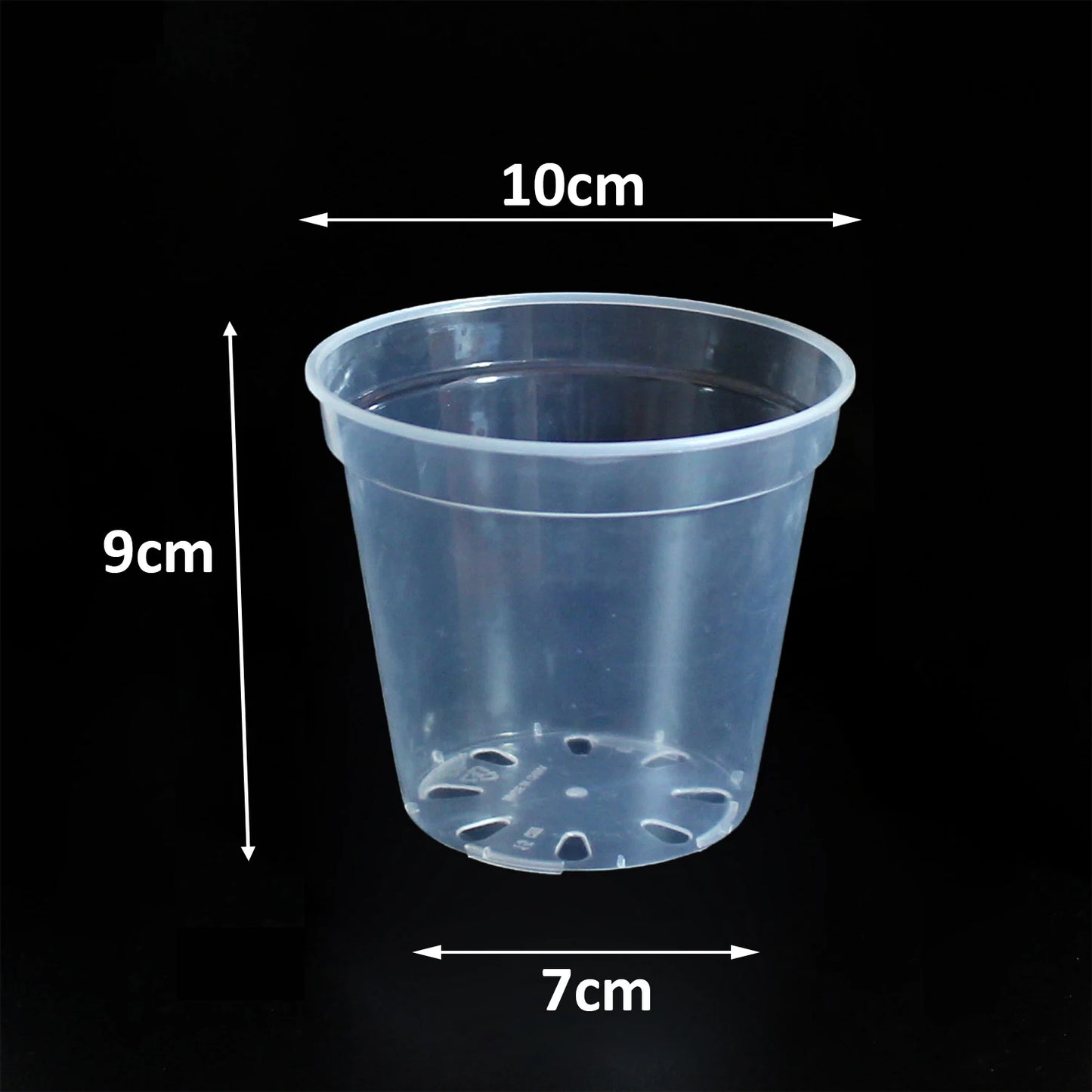 5Pcs 6/7.6/10/13/15cm Clear Round Nursery Pot