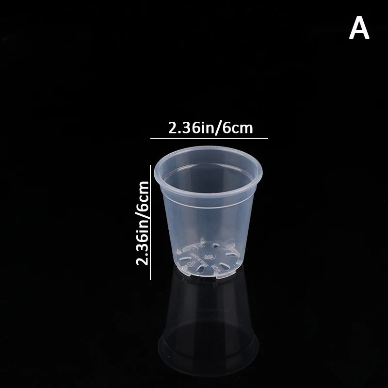 Maceta redonda para vivero de orquídeas, maceta transparente para orquídeas, macetas redondas para iniciar