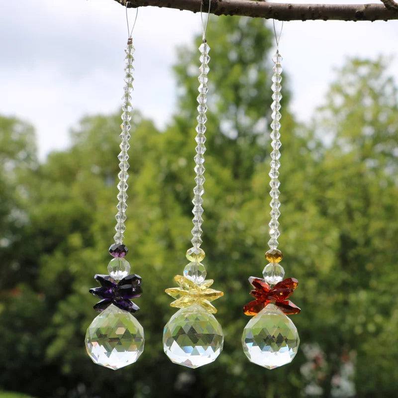 Crystal Ball Prism Chakra Suncatcher Rainbow Maker Crystal Ball Pendant Window Hanging Ornament Home Garden Wedding Decoration