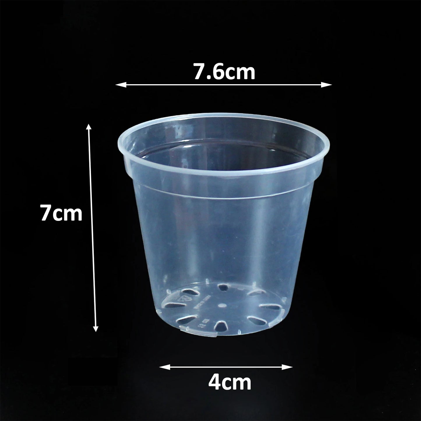 5Pcs 6/7.6/10/13/15cm Clear Round Nursery Pot