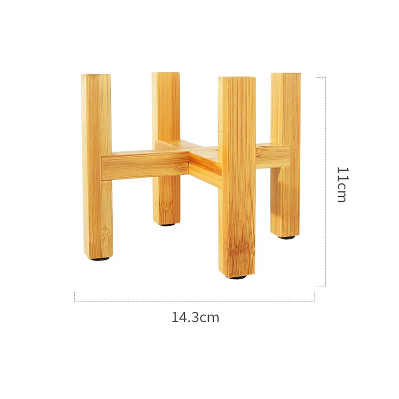 Bandejas para macetas de madera pequeñas y duraderas, soporte para macetas, soporte para bonsáis independiente y resistente, soporte para plantas de exhibición para interiores y jardines del hogar