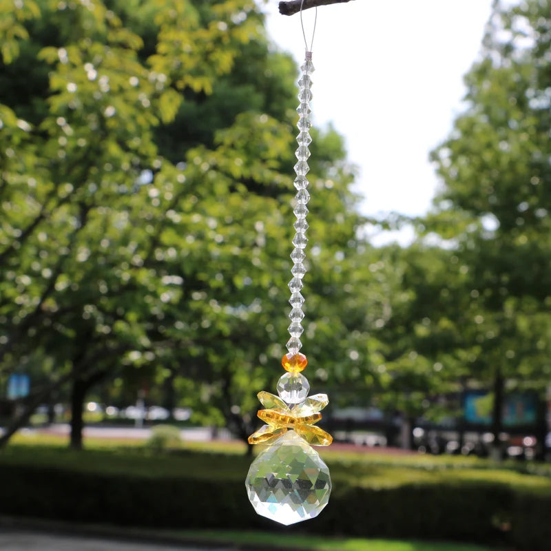 Crystal Ball Prism Chakra Suncatcher Rainbow Maker Crystal Ball Pendant Window Hanging Ornament Home Garden Wedding Decoration