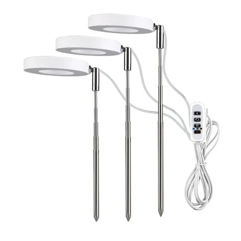 LED Grow Light Full Spectrum Plant Lamp Adjustable Dimmable Growing Lamp LED Hydroponics Lamp with Timer for Indoor Plants Light